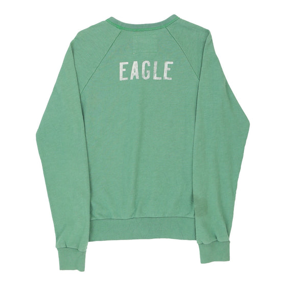 Vintage American Eagle Sweatshirt - XS Green Cotton sweatshirt American Eagle   
