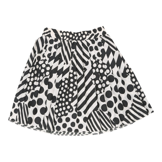 Vintage Unbranded Skirt - XS UK 6 Black & White Polyester skirt Unbranded   