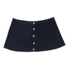 Vintage Unbranded Suede Skirt - X-Large Blue Cotton suede skirt Unbranded   