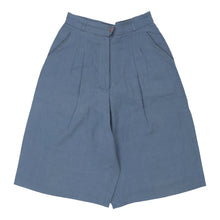  Vintage Mani High Waisted Shorts - 24W UK 6 Blue Cotton shorts Mani   
