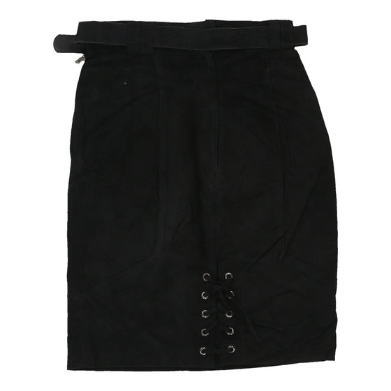 Vintage Six Line Skirt - XS UK 6 Black Cotton skirt Six Line   