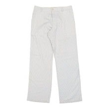  Vintage Sasch High Waisted Trousers - 35W UK 18 White Cotton trousers Sasch   
