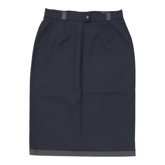 Vintage Yves Saint Laurent Skirt - Medium UK 12 Blue Wool skirt Yves Saint Laurent   