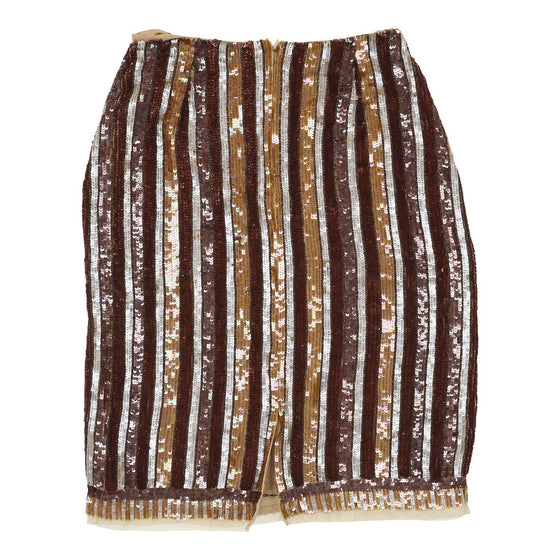 Vintage Toiss Skirt - XS UK 6 Brown Viscose skirt Toiss   