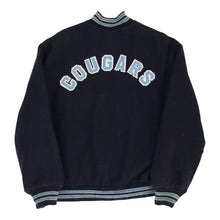  Vintage Cougars Trophy Jackets Varsity Jacket - XL Blue Wool Blend varsity jacket Trophy Jackets   