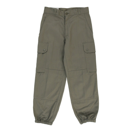 Vintage Double Knee Unbranded Cargo Trousers - 28W UK 8 Khaki Cotton cargo trousers Unbranded   