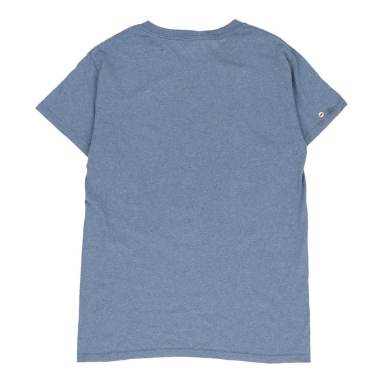 Vintage Front Line Hero Gildan T-Shirt - Small Blue Cotton t-shirt Gildan   