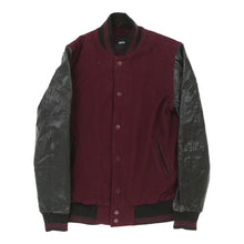  Pre-Loved Asos Varsity Jacket - Small Burgundy Polyester varsity jacket Asos   