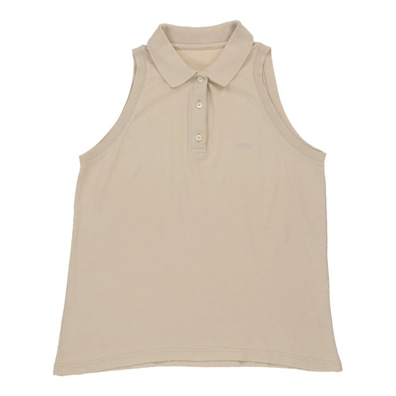 Vintage Fila Polo Shirt - Large Cream Cotton polo shirt Fila   