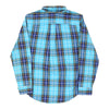 Chaps Ralph Lauren Checked Check Shirt - Medium Blue Cotton check shirt Chaps Ralph Lauren   