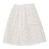 Vintage Unbranded Skirt - Small UK 10 White Cotton skirt Unbranded   