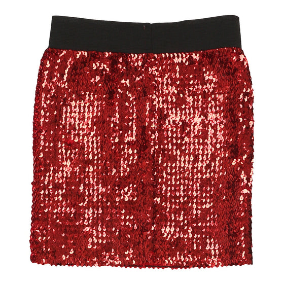 Vintage Unbranded Skirt - XS UK 4 Red Polyester skirt Unbranded   