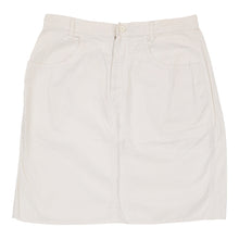  Vintage Benetton Skirt - Small UK 10 White Cotton skirt Benetton   